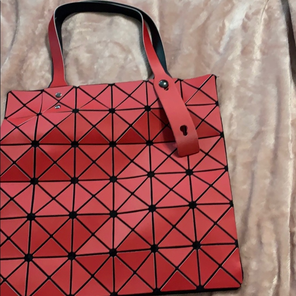 Red tote bag
